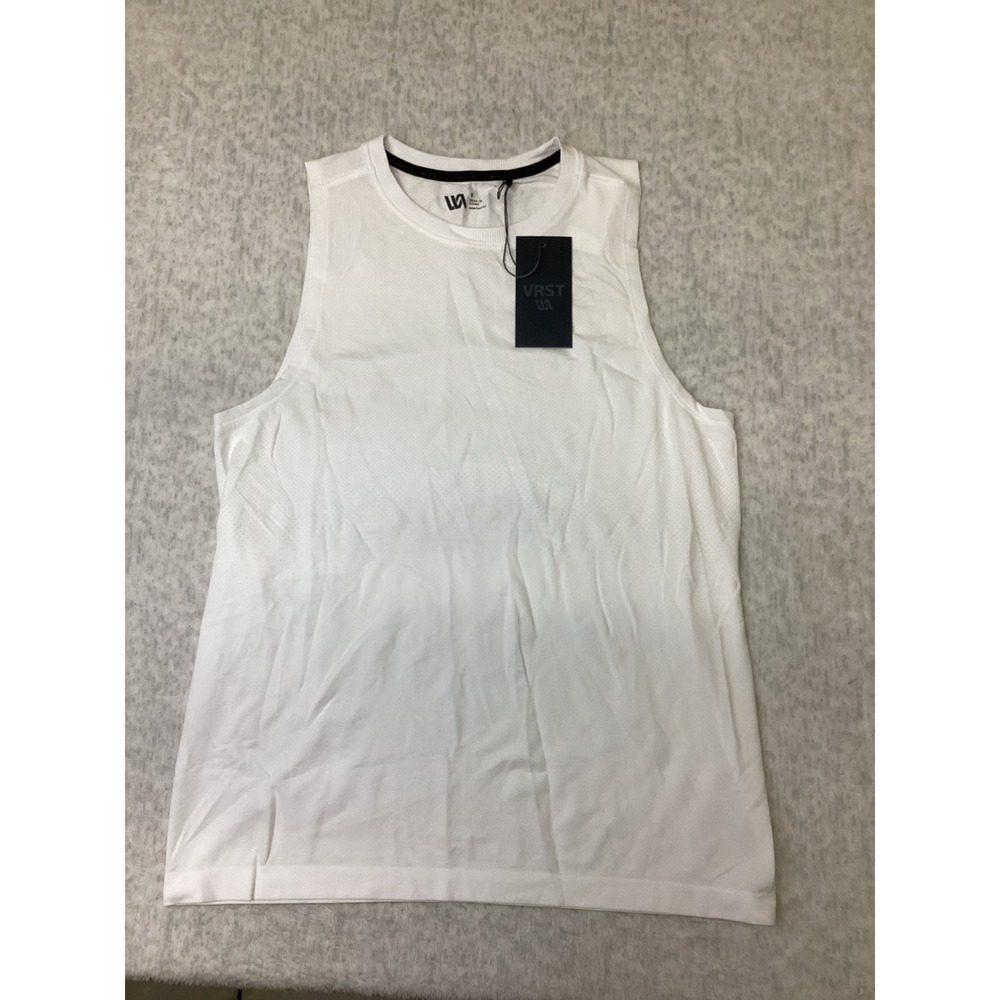 VRST Mens Circuit Seamless Tank Space Dye Pure White MAX2414035D Size Small NWT